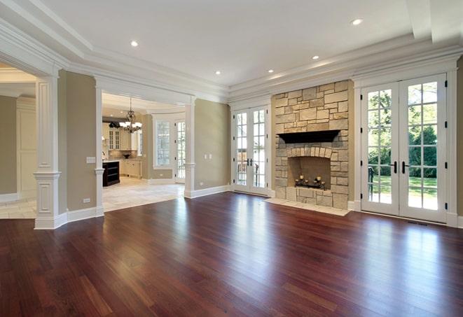 richly stained hardwood flooring in a classic kitchen